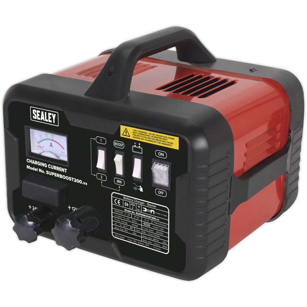 12V / 24V Battery Starter & Charger Unit - 30Ah To 500Ah Batteries - 200A 5056581929662
