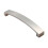 Loops 4x Flat Curved Bow Pull Handle 238 x 25mm 224mm Fixing Centres Satin Nickel 2