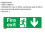 Loops 1x FIRE EXIT (DOWN) Health & Safety Sign - Rigid Plastic 300 x 100mm Warning 2
