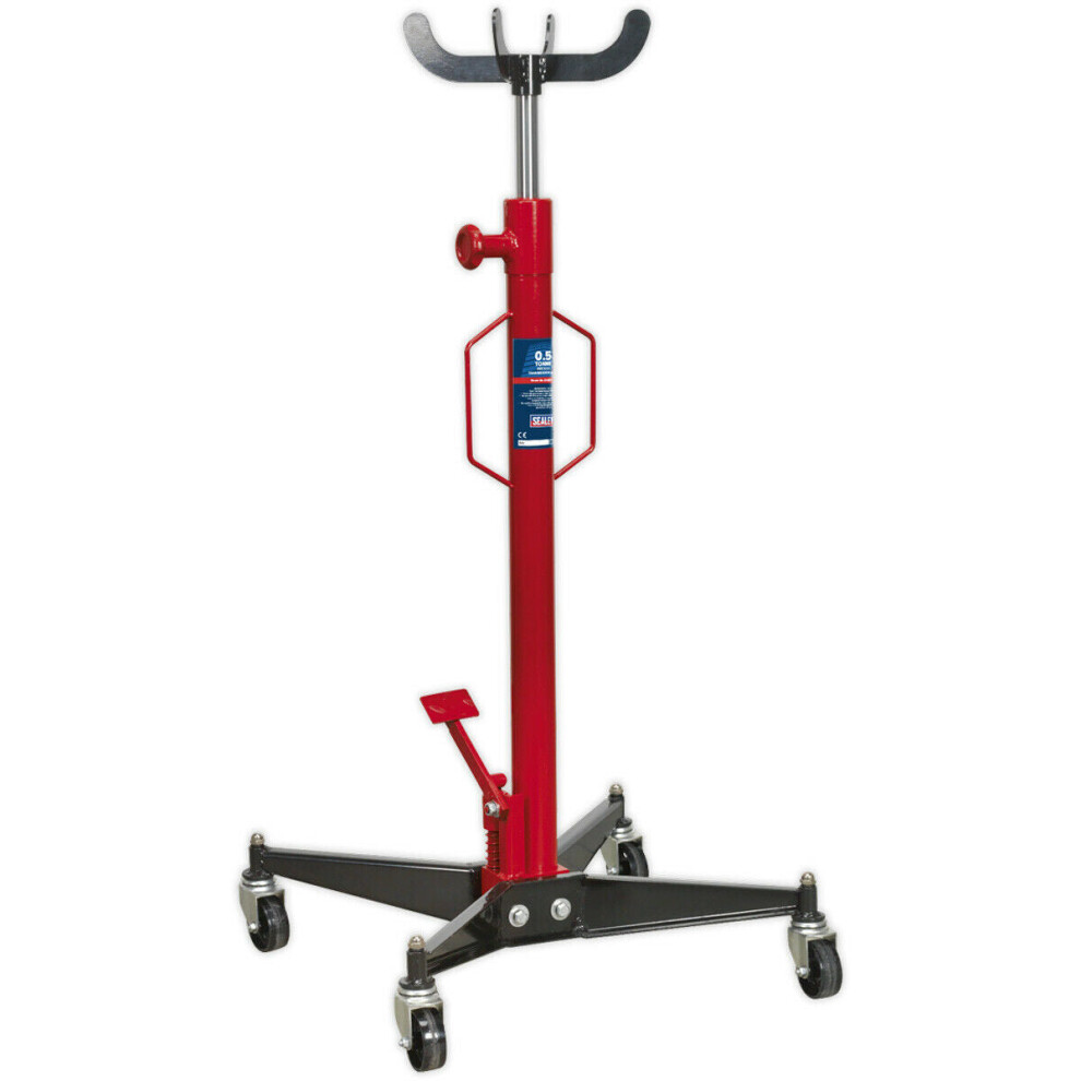 500kg Vertical Transmission Jack - 1895mm Max Height - Foot Pedal Operation