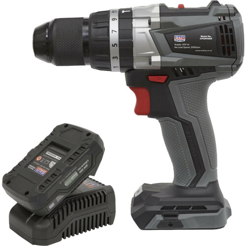 Loops 20V Brushless Hammer Drill Driver Kit - Includes 2Ah Battery & Charger - Bag