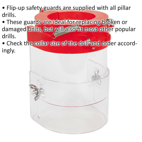 Loops Drill Press Safety Guard - 60mm Collar - Pillar Drill Protective Guard 1