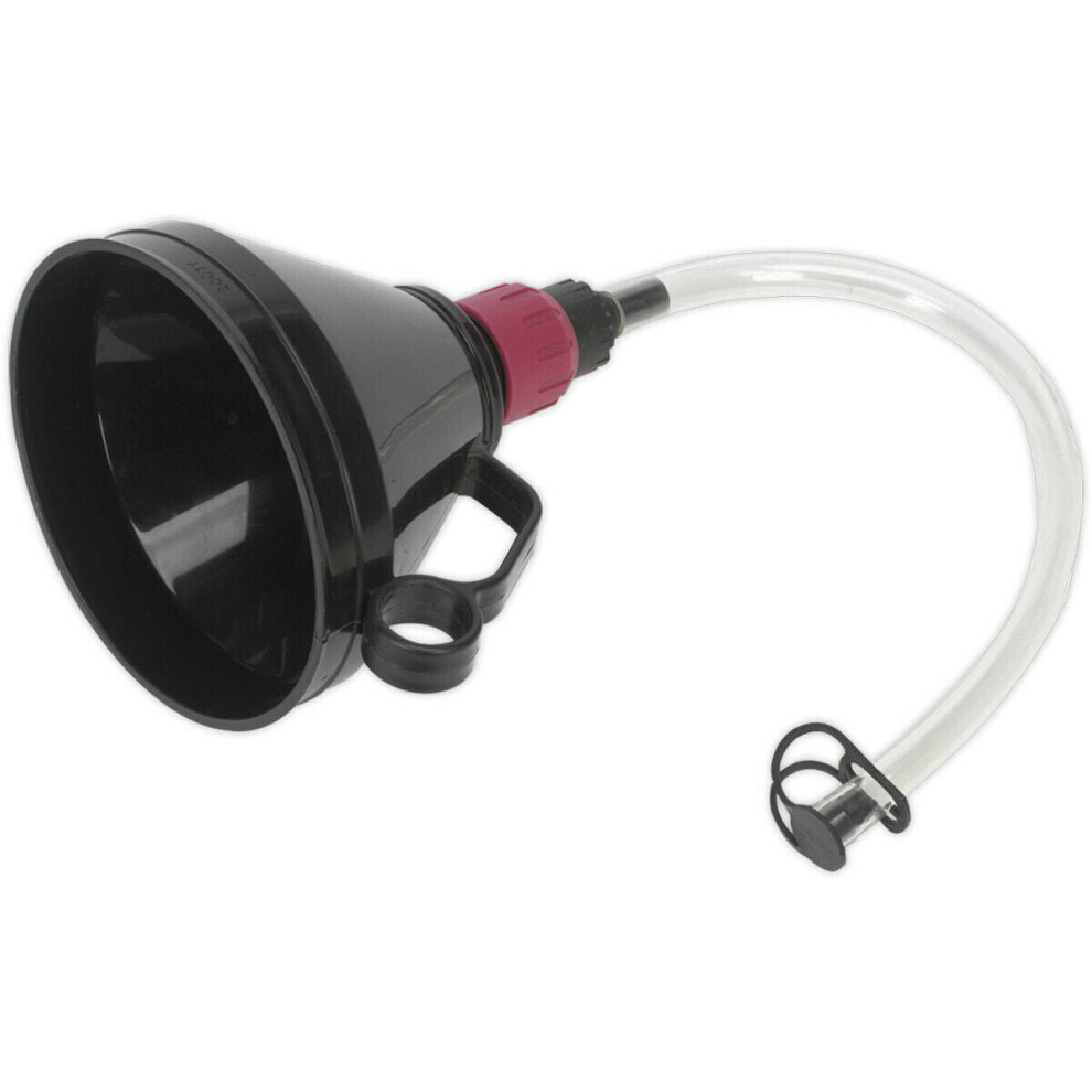 Heavy Duty Valved Funnel With Flexible Spout & Filter - 160Mm Diameter - Handle 5056581937636