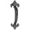 Loops Traditional Forged Iron Pull Handle 132 x 50mm Black Antique Door Handle 4
