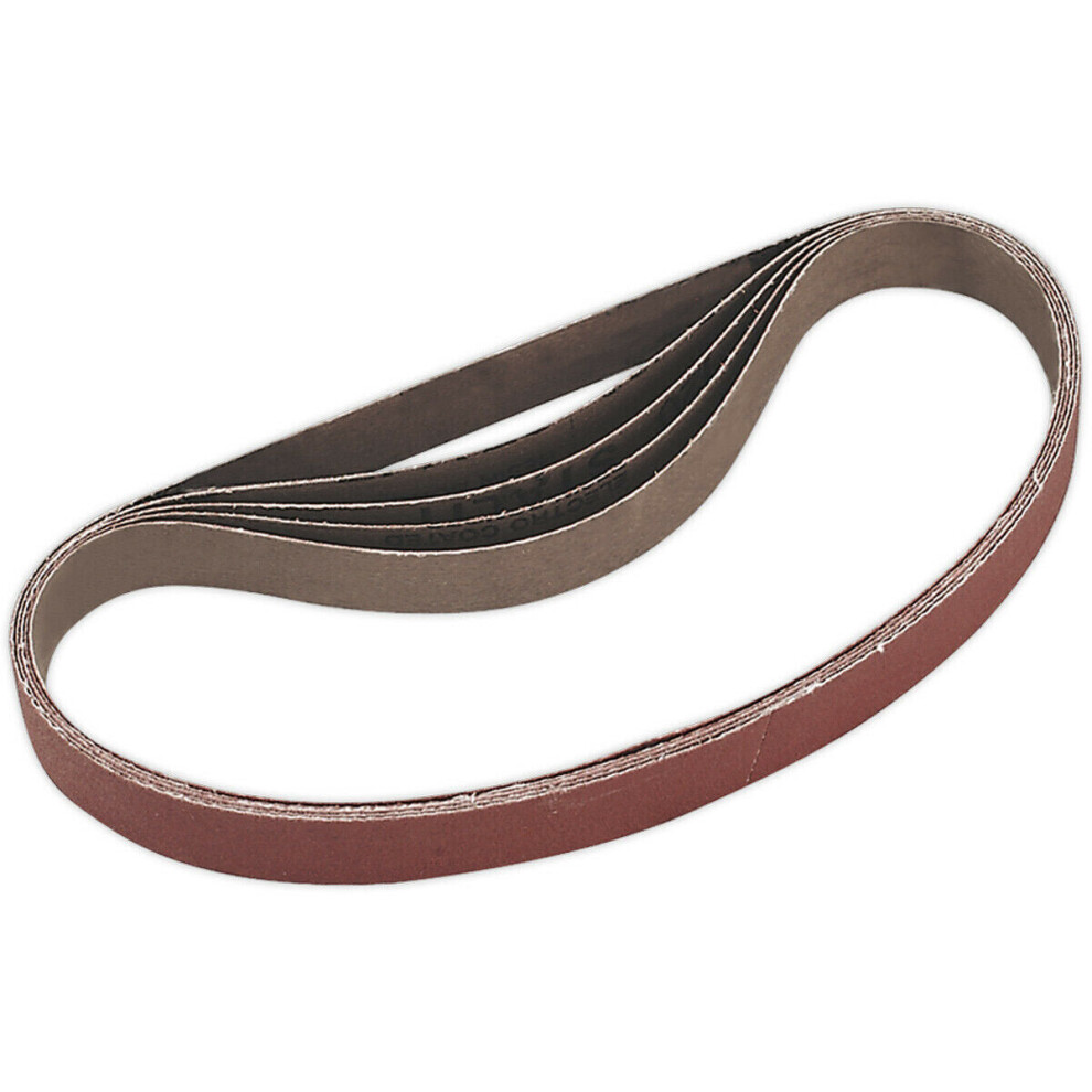 Photos - Power Tool Accessory 5 PACK - 20mm x 520mm Sanding Belts - 120 Grit Aluminium Oxide Slim Detail Loop Metal-Wood-Strong-Long-Lasting-Cloth-Backed