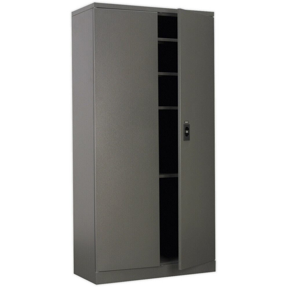 Loops Floor Standing Steel Cabinet - 900 X 400 X 1800Mm - Two Door - Four Shelves