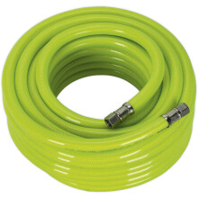 High-Visibility Air Hose with 1/4 Inch BSP Unions - 15 Metre Length - 10mm Bore