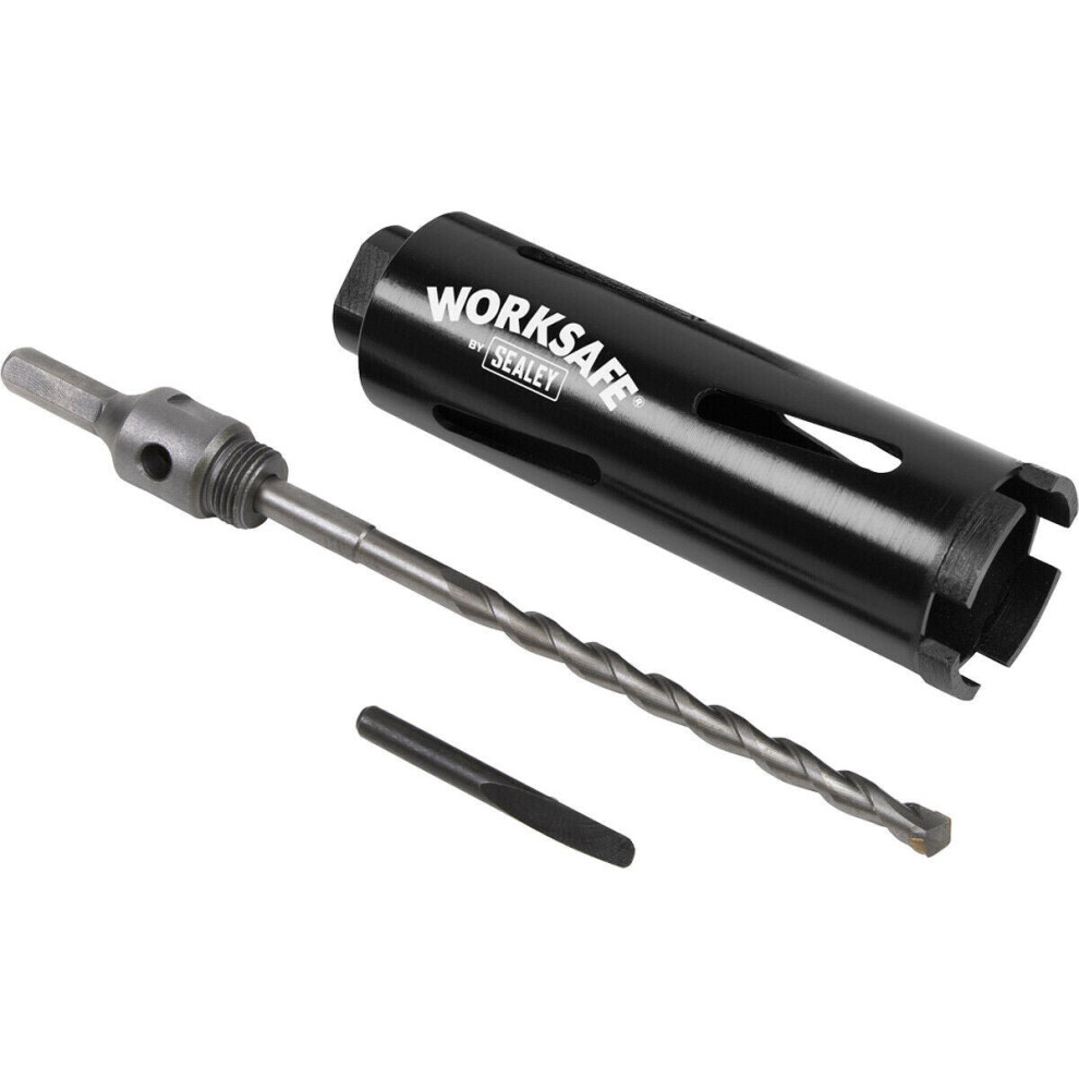 48mm x 150mm - Dry Diamond Core Drill Hole Saw - Hex Drive Adaptor - Drill Bit