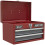 Loops 360 x 230 x 230mm Portable 2 Drawer Toolbox - RED - Lockable Tool Storage Chest 1