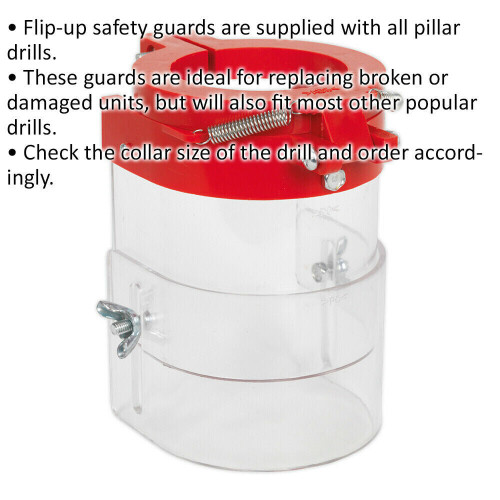 Loops Drill Press Safety Guard - 62mm Collar - Pillar Drill Protective Guard 1