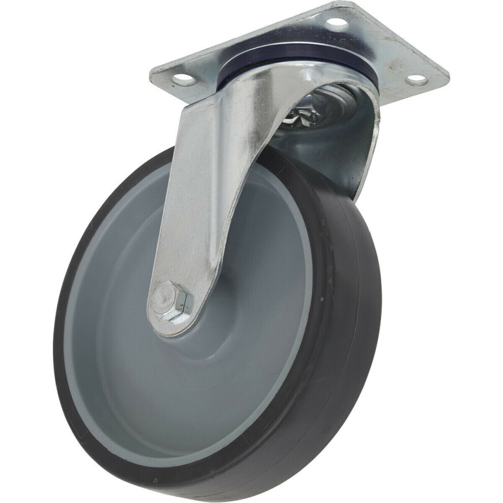 Loops 100Mm Thermoplastic Swivel Castor Wheel - Hard Pp Core - 27Mm Tread - Offset