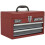 Loops 360 x 230 x 230mm Portable 2 Drawer Toolbox - RED - Lockable Tool Storage Chest 3