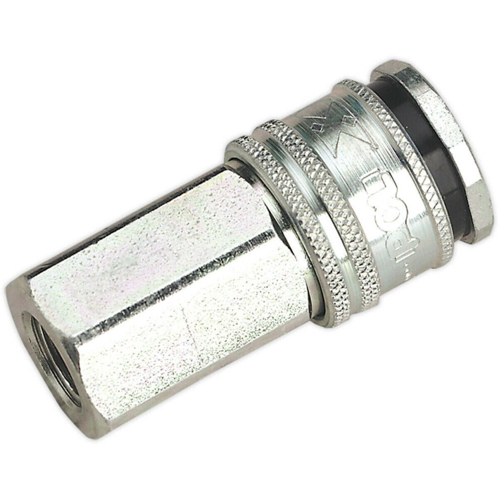 1/4" Bsp Female Coupling Body - 100 Psi Free Airflow Rate - Hardened Steel 5056524238974