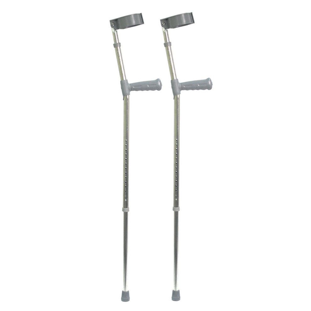 Loops Medium Pvc Wedge Handle Lightweight Aluminium Elbow Crutch 14+3 Height Settings