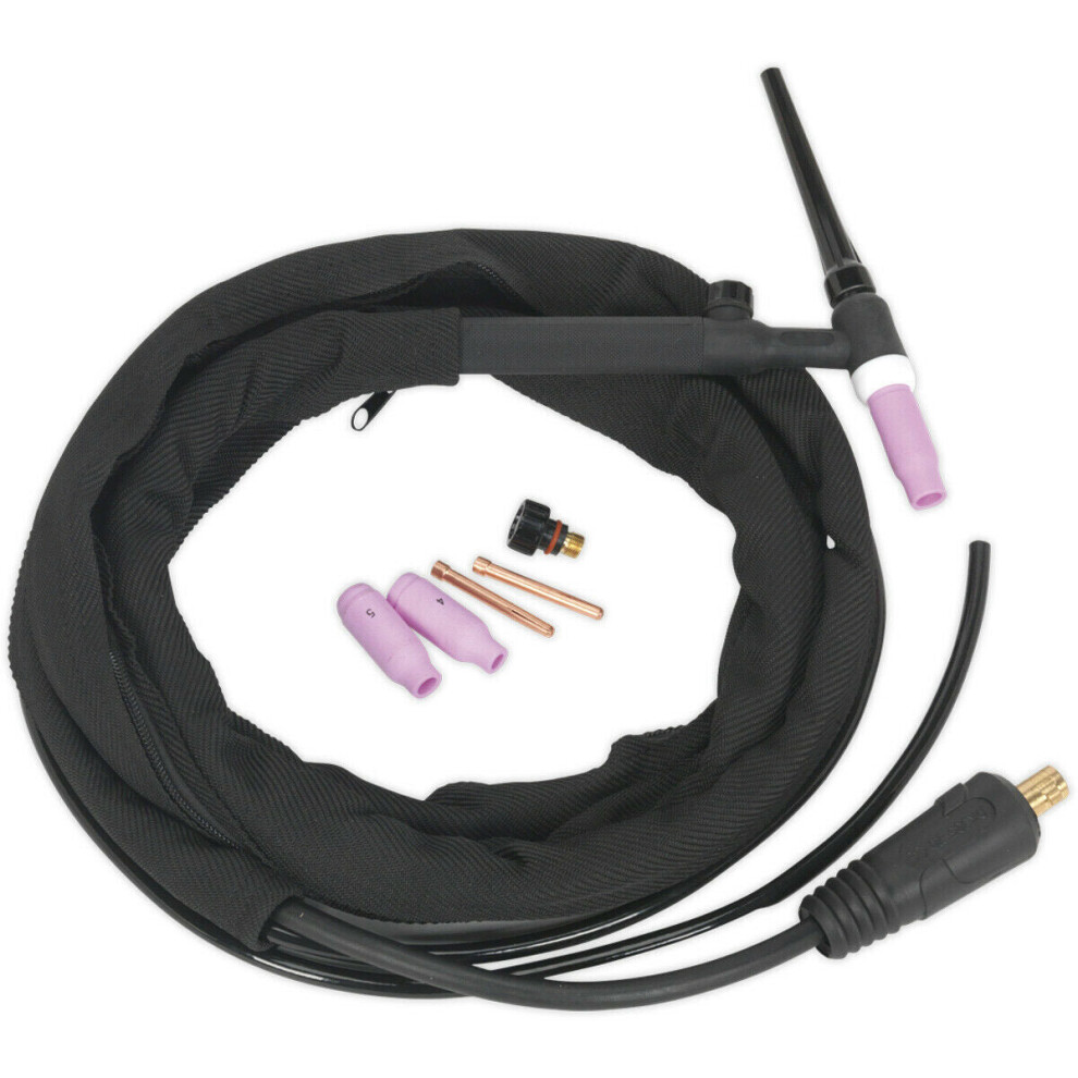 Loops 16Mm Inverter Tig Welding Torch - On-Gun Gas Control - With Collets & Nozzles