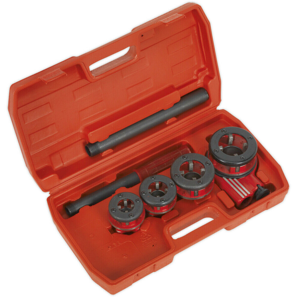 Ratcheting Pipe Threading Kit - 1/2" To 1 & 1/4" Bspt - Cassette Style Die Heads 5056524296738