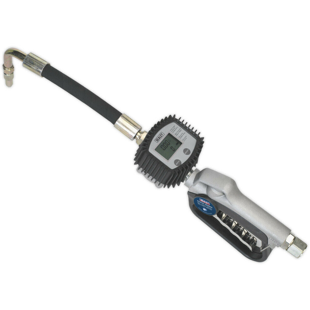 Oil Hose End Gun with Digital Meter - Manual Shut Off - Non Drip Nozzle