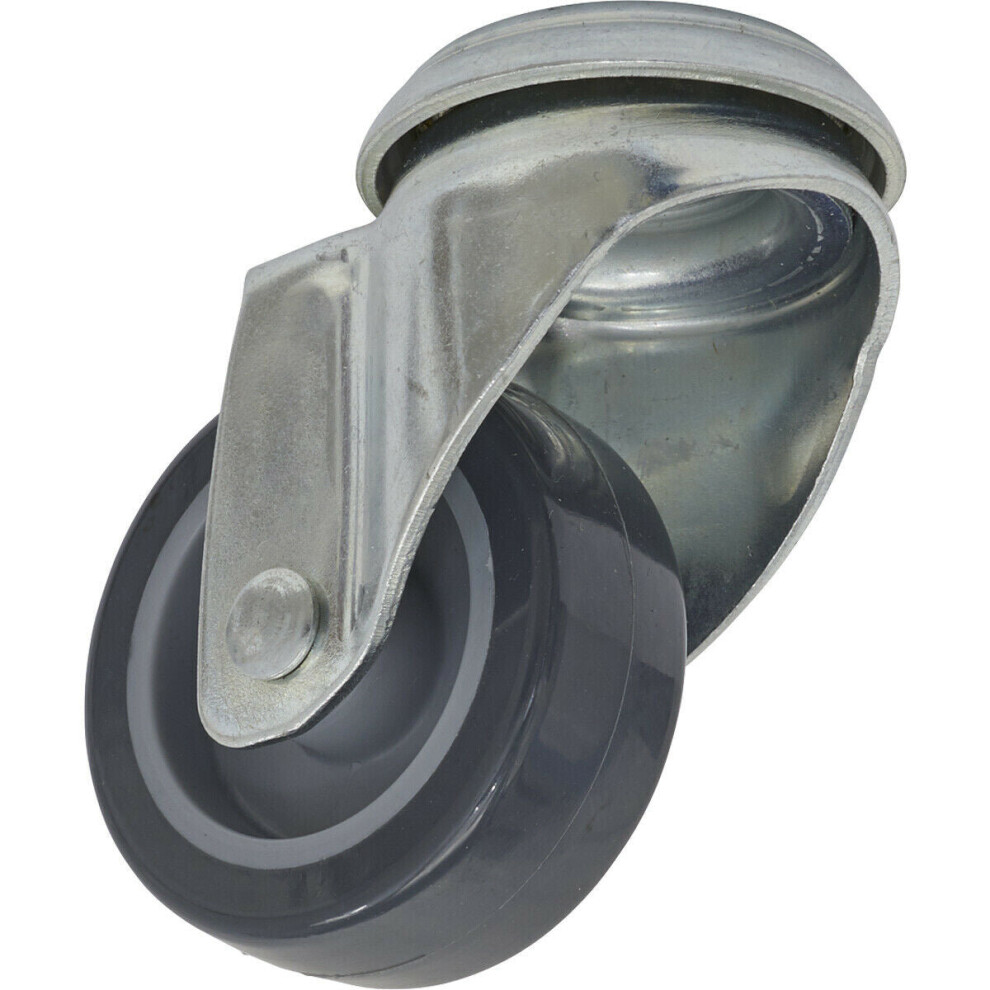 Loops 50Mm Swivel Bolt Hole Castor Wheel - 19Mm Tread - Hard Pp & Pu Material - Offset