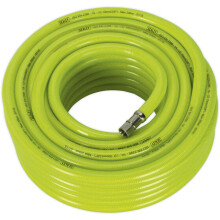 High-Visibility Air Hose with 1/4 Inch BSP Unions - 20 Metre Length - 10mm Bore