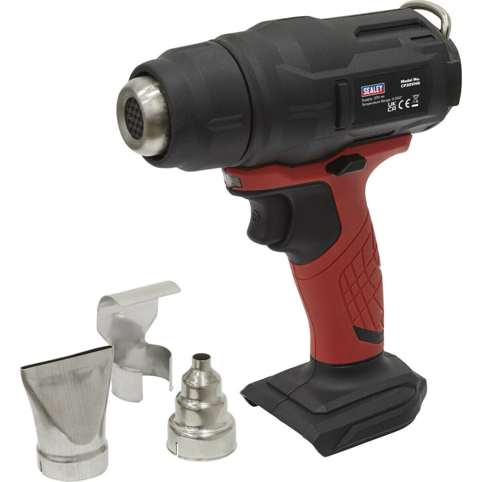 20V Cordless Hot Air Gun - BODY ONLY - Spring Loaded Bezel - Three Nozzles