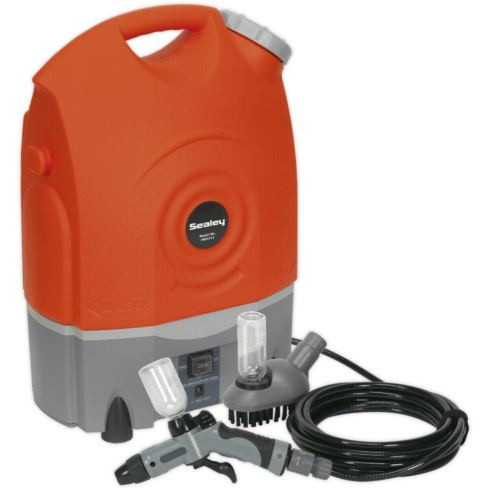 Loops 17L Rechargeable Pressure Washer - 6M Hose - Variable Nozzle - Cordless