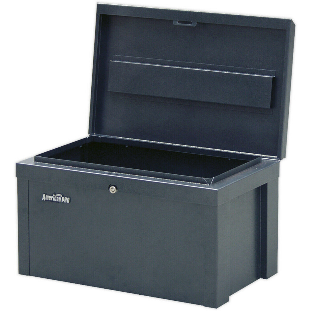 Loops Steel Tool Storage Chest - 565 X 350 X 320Mm - Locking Site Storage Box
