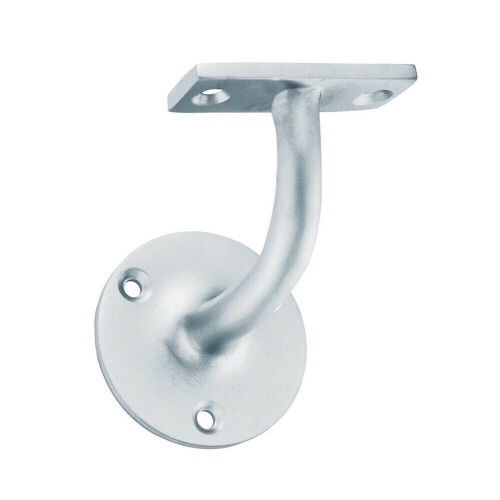 Loops Heavyweight Handrail Bannister Bracket 80mm Projection Satin Chrome 1
