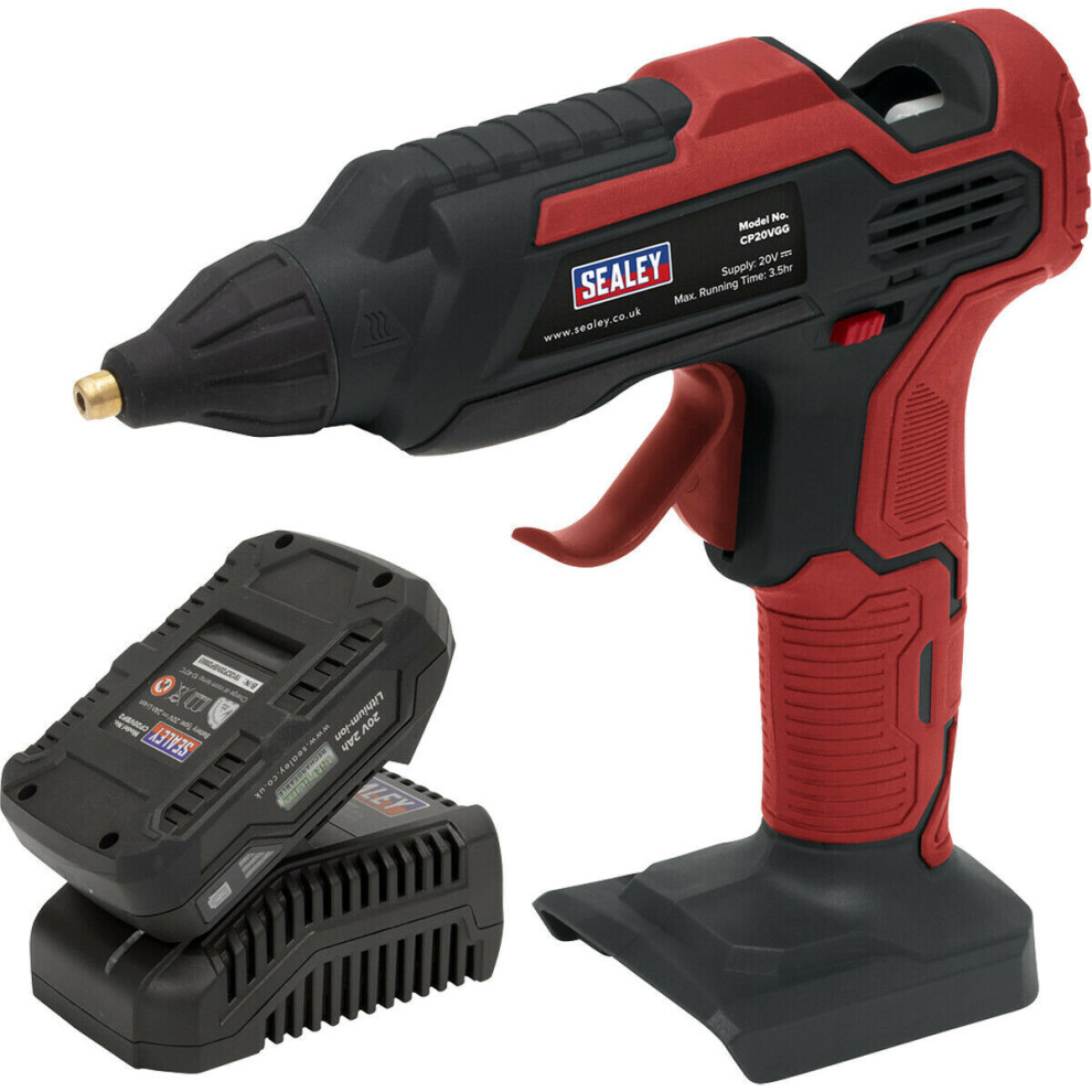 20V Cordless Glue Gun & Battery Kit - 10 to 12mm Sticks - Hobby Craft Textiles