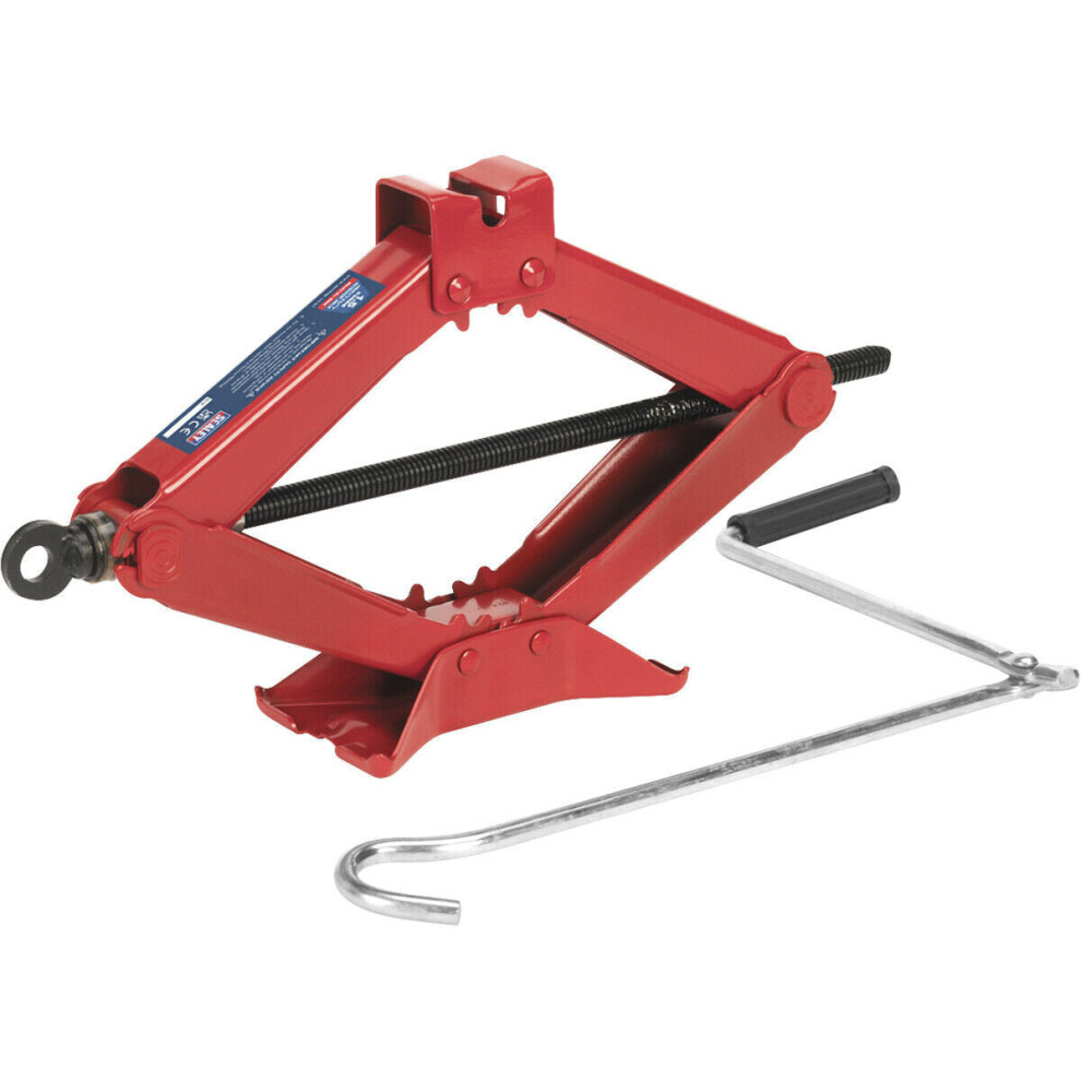 1.5 Tonne 1500KG Heavy Duty Scissor Jack & Handle - Smooth Car Vehicle Thread