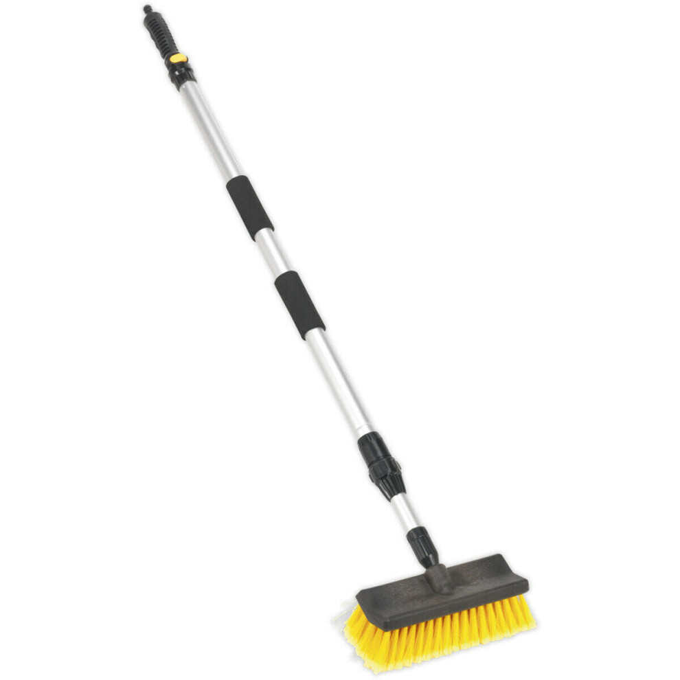 1.7M Large Angled Brush with Telescopic Handle - Flow Through Wash Brush