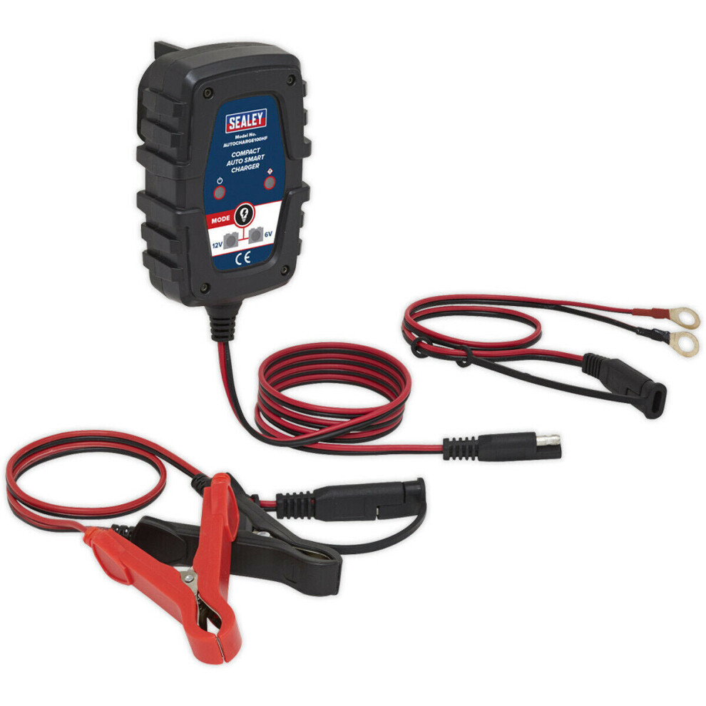 1A Compact Auto Smart Charger - Dual Voltage - 6 / 16 Volt - Quick Connect Plug