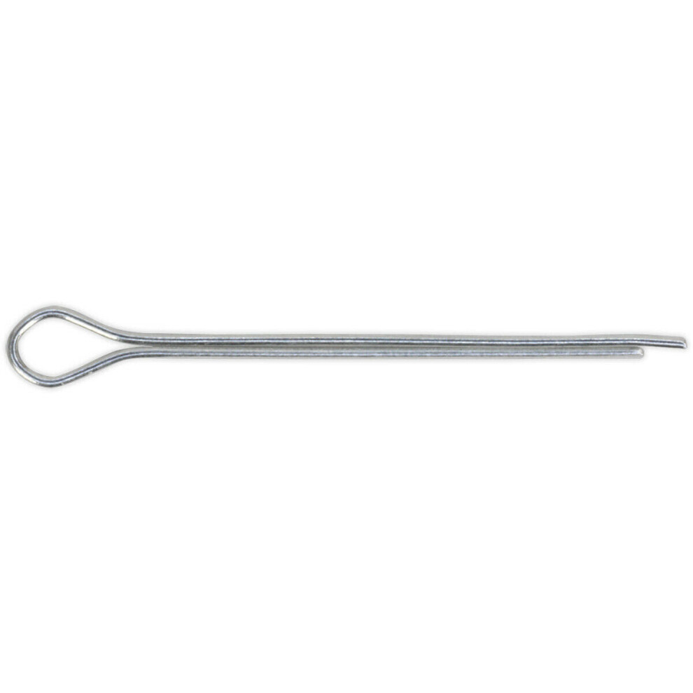 Loops 100X Split-Pins Pack - 1.6Mm X 25Mm Metric - Split Cotter Pin Zinc Plated Steel