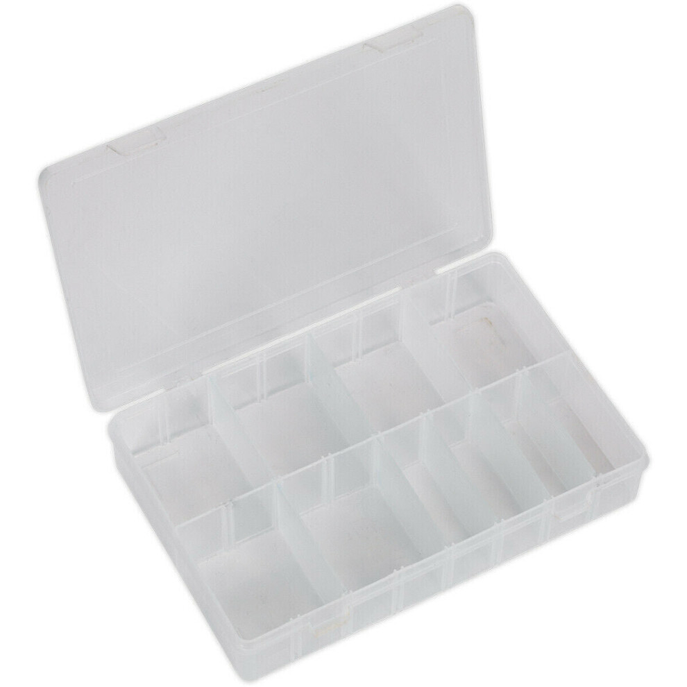 Loops Partitioned Assortment Box - 8 Removeable Dividers - Up To 10 Compartments