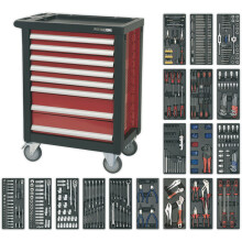 8 Drawer Rollcab with 707 Piece Tool Kit - Ball Bearing Slides - Cylinder Lock