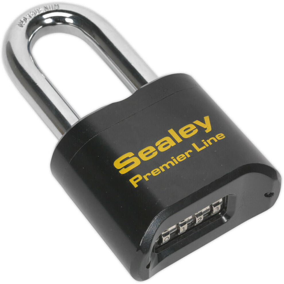 Loops 62Mm Premium Padlock 11Mm Hardened Long Shackle - 4 Digit Combination Security