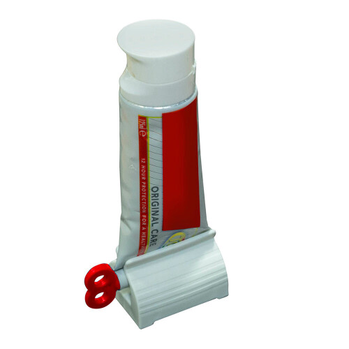 Rolling Toothpaste Tube Squeezer - Tube Holder Stand - Reduces Waste - Red 1