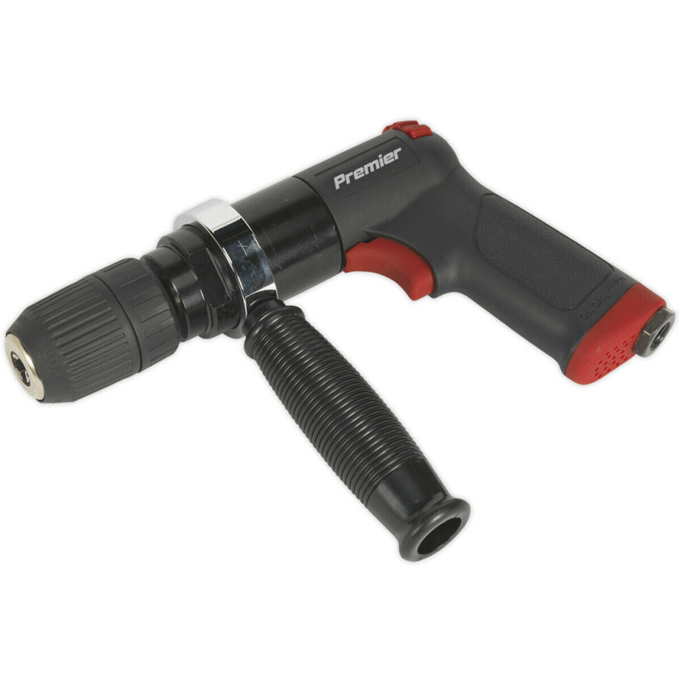 Loops Reversible Air Operated Drill With 13Mm Keyless Chuck - 1/4" Bsp Inlet - 800 Rpm