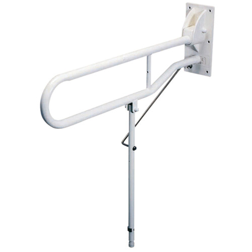 Loops Hinged Support Arm with Backplate and Leg - 600mm Length - Wall Mounted Grab Bar 1