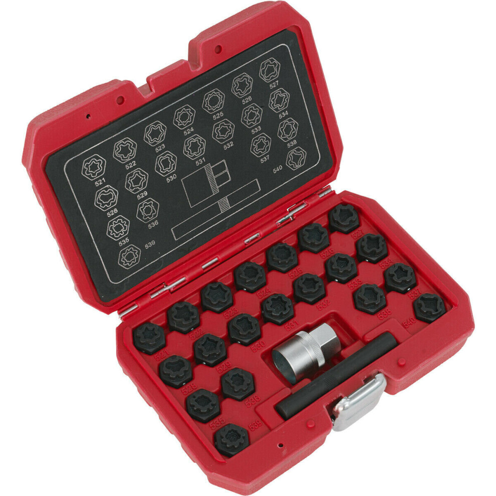 22Pc Locking Wheel Nut Key Set - Dealers/Repair Centres Only - For Vag Vehicles 5056581930972