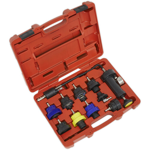 Loops 10 Piece Cooling System Pressure Test Kit - Vehicle Specific Caps - Car Testing