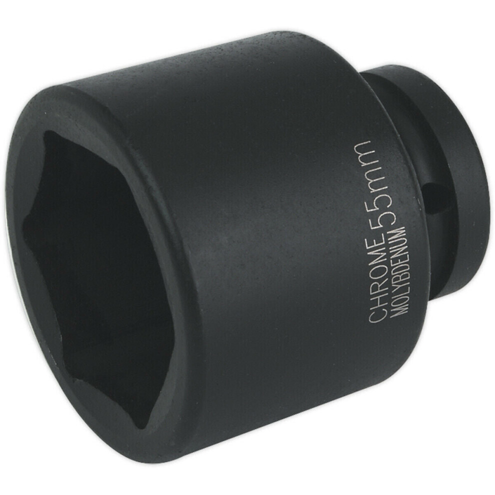 Loops 55Mm Forged Impact Socket - 1 Inch Sq Drive - Chromoly Impact Wrench Socket