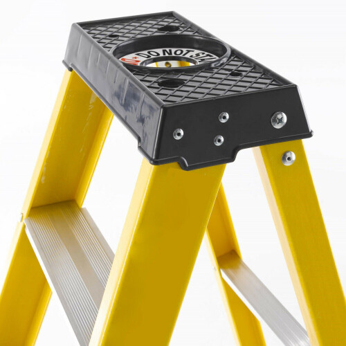 Loops 1.4m FIBREGLASS Swingback Step Ladders 8 Tread Professional Lightweight Steps 2