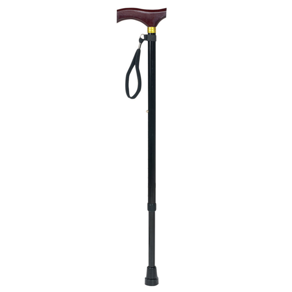 Loops Extending Walking Stick With Ergonomic Wooden Handle - 10 Height Settings