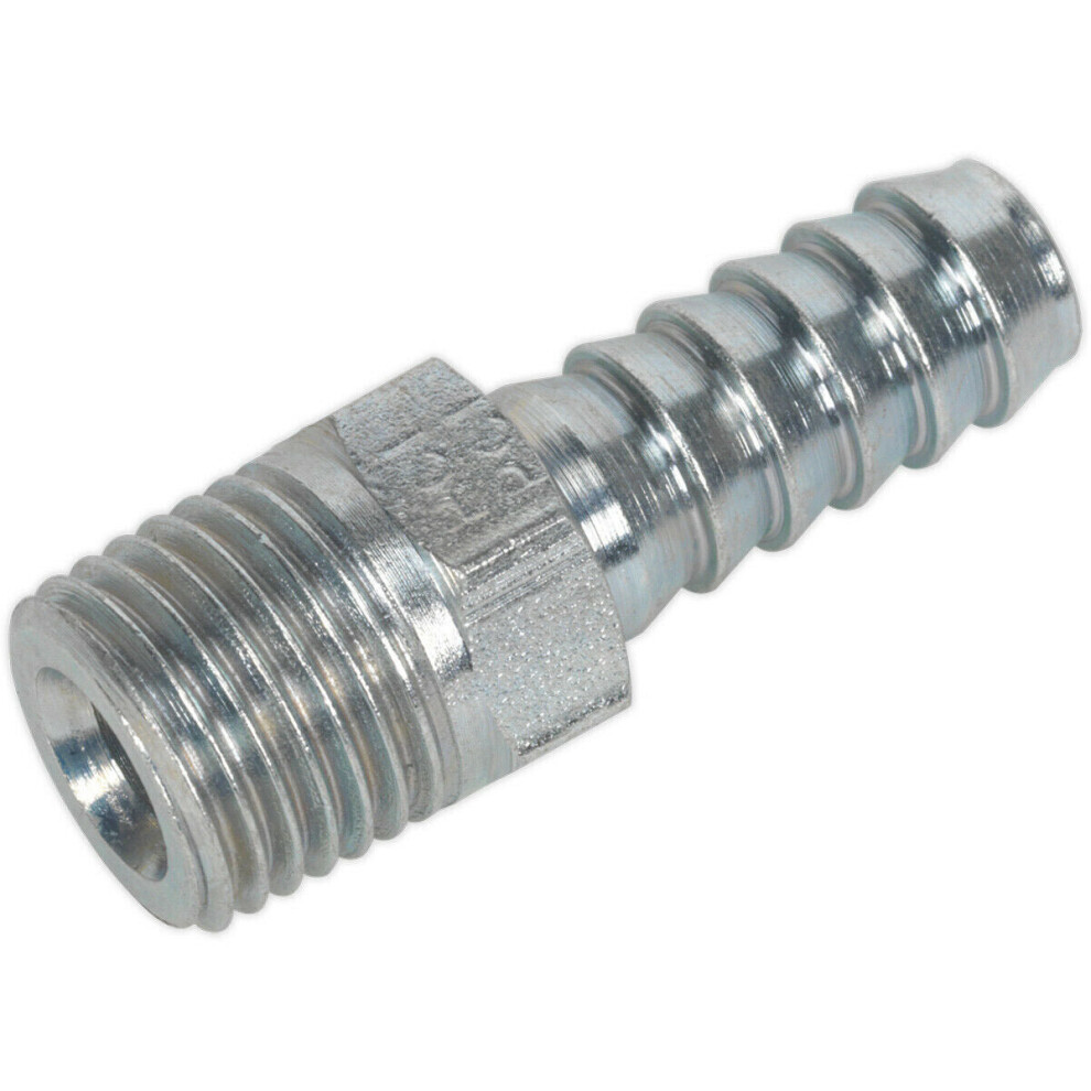 5 PACK Screwed Tailpiece Adaptor - 1/4 Inch BSPT - Male Thread - 5/16 Inch Hose