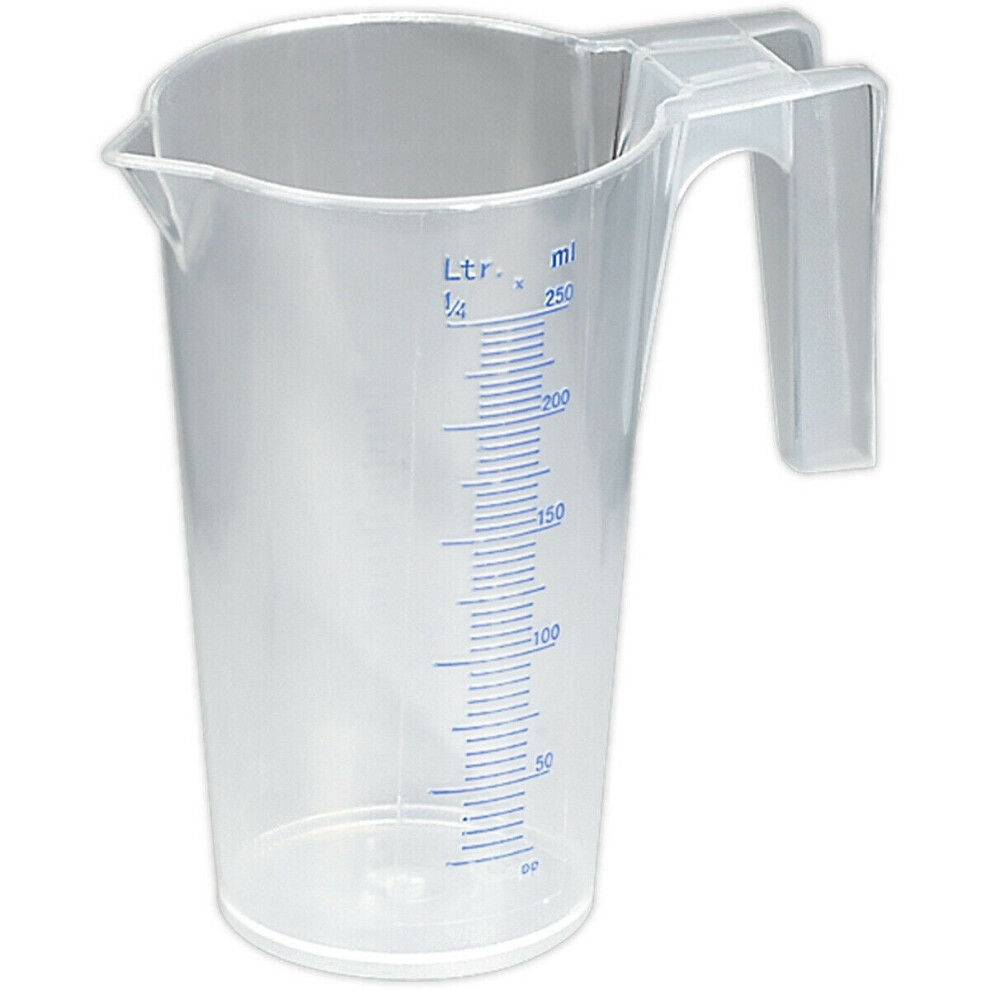 Loops 250Ml Translucent Measuring Jug - Easy To Read Scale - Pouring Spout - Handle