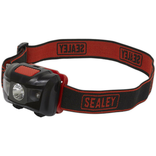 Loops 3W LED Head Torch Spotlight - Adjustable Headband - White LED & 2 x Red LEDs 2