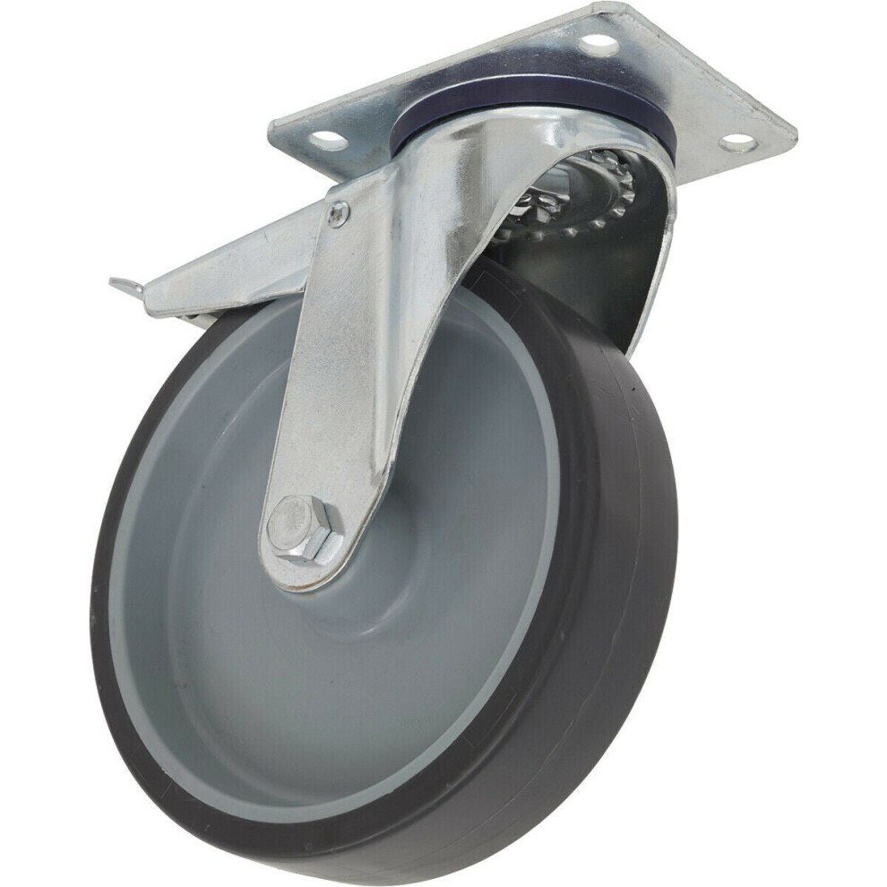 Loops 50Mm Thermoplastic Swivel Castor Wheel - Hard Pp Core - 20Mm Tread - Total Lock