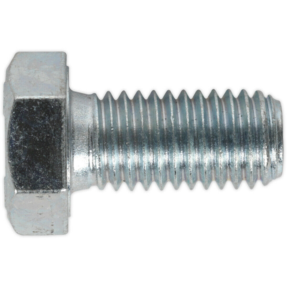 25 PACK HT Setscrew - M12 x 25mm - Grade 8.8 Zinc - Fully Threaded - DIN 933