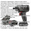Loops 20V Brushless Impact Driver Kit - 1/4" Hex Drive - Variable Speed - 2 Batteries 2