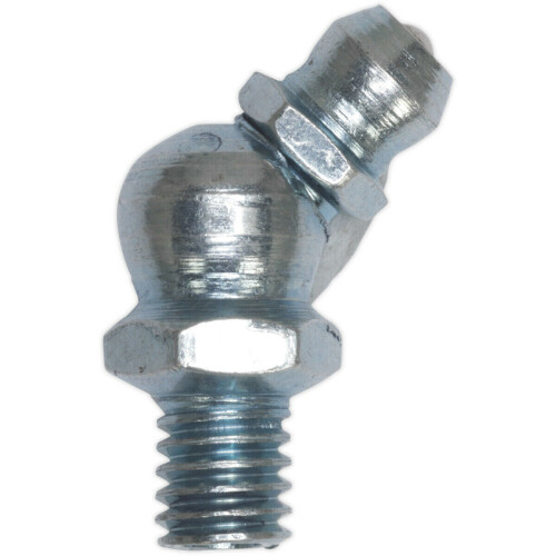 Loops 25 PACK 45 Degree Angled Grease Nipple Fitting - 1/8" BSP Gas Imperial Thread 2